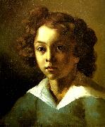 Theodore   Gericault jeune garcon oil on canvas